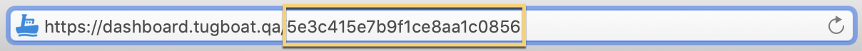 Service ID in the address bar
